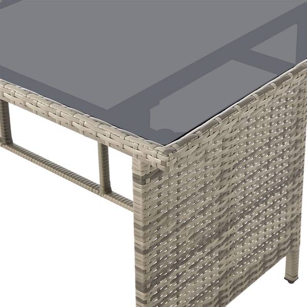 Gartenmöbel Sitzgruppe Turin (6-teilig) Grau