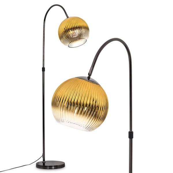 Stehlampe Cesaro Gold - Metall - 30 x 140 x 52 cm