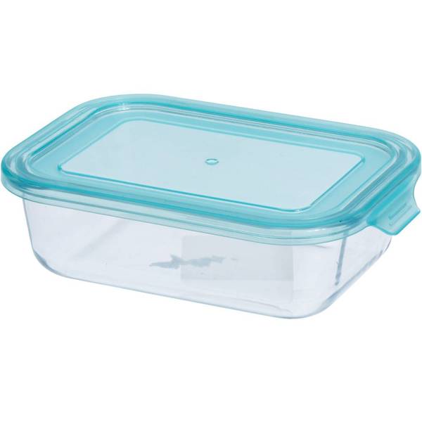 Glasbehälter mit Deckel aus Kunststoff Glas - 13 x 6 x 19 cm