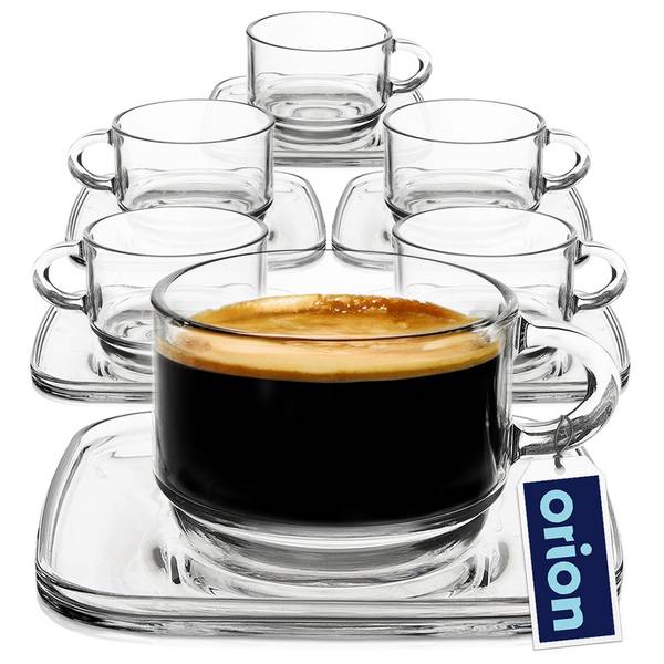 Tasse mit Untertasse 6er Set 129672 14 x 7 x 14 cm