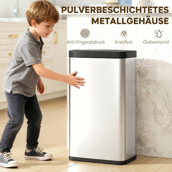 Sensor-Mülleimer 851-053V00SR Silber - Metall - 26 x 68 x 38 cm