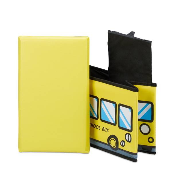 Spielzeugkiste faltbar mit Deckel Schwarz - Gelb - Holzwerkstoff - Kunststoff - 40 x 27 x 25 cm