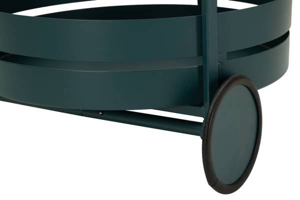 Serveerwagen Saturno groen - metaal - 50 x 61 x 40 cm