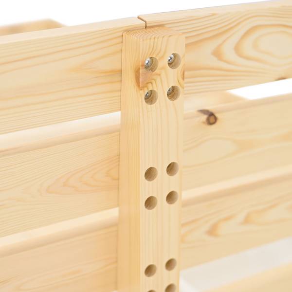 Holzbett mit Matratze 2262 Braun - Breite: 124 cm