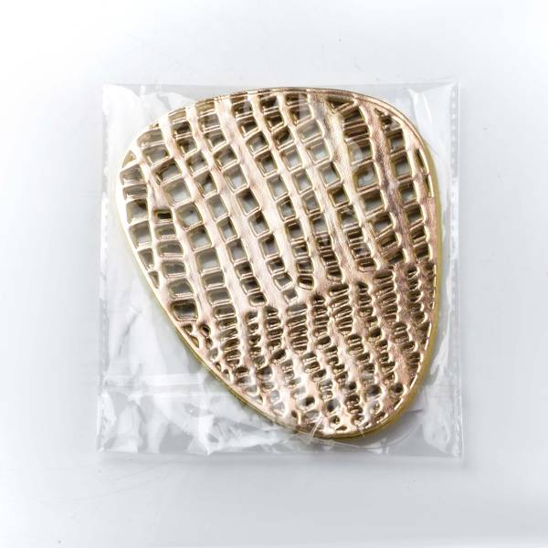 Untersetzer LEILA 4er-Set Gold - Kunststoff - 12 x 1 x 13 cm
