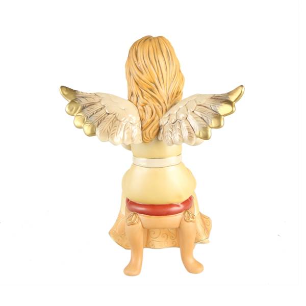 Engel Sanfte Melodie Beige - Porzellan - 27 x 36 x 35 cm