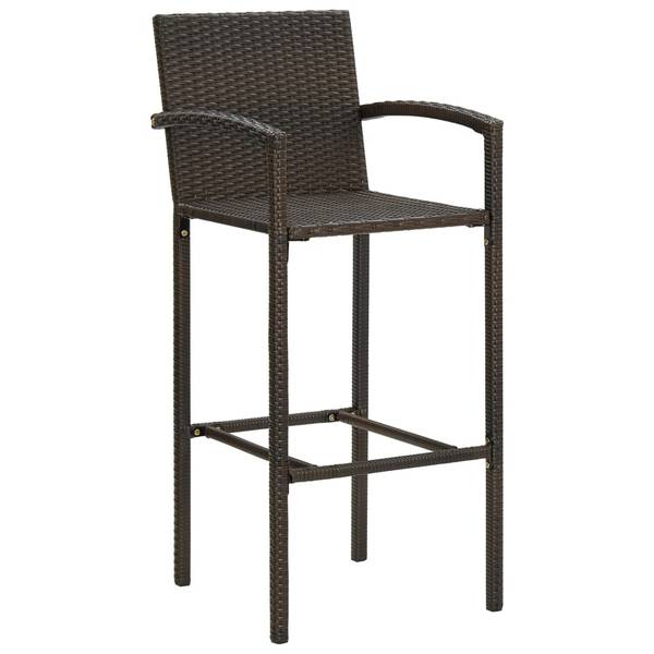 Tabouret de bar 3005195 (lot de 4) Marron - Acier - 52 x 118 x 56 cm