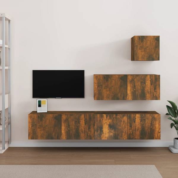 TV-Schrank 3014788-1 (4-teilig) Raucheiche Dekor