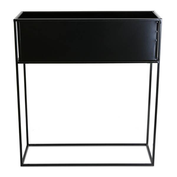 blumenkasten sule Pflanzgef Sule gro Kbel quadratisch konisch Metall mit Edelrost 7