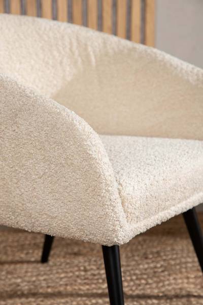 Sessel Fluffy Weiß - Holz teilmassiv - 52 x 52 x 47 cm