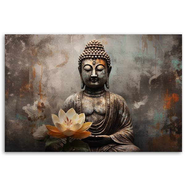 Canvas schilderij Boeddha 90 x 60 cm