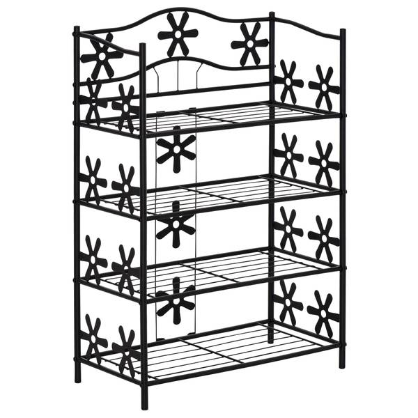 Blumentreppe BB5516 Schwarz - Metall - 30 x 92 x 595 cm