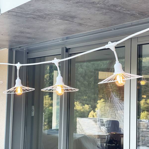 CHIC verbindbare Girlande 10xE27 6M Weiß - Metall - 10 x 10 x 600 cm