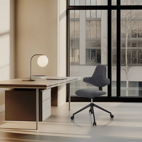 Bürostuhl PALIANO Grau - Polyester - 57 x 97 x 58 cm