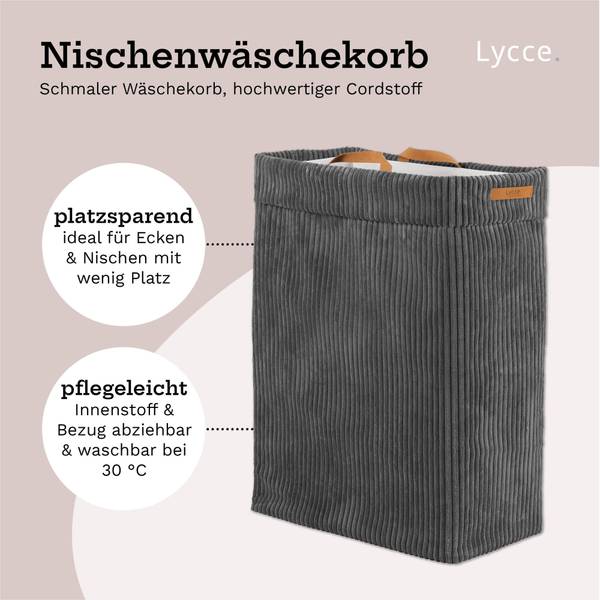 Nischenwäschekorb Schiefer Dunkelgrau