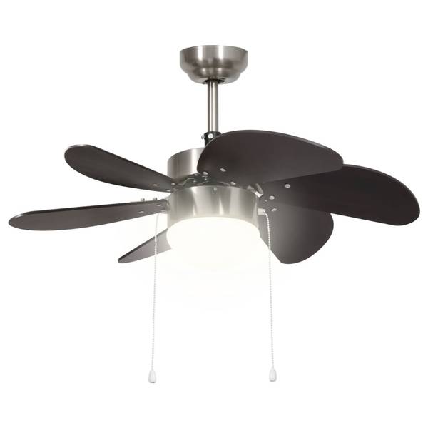 Ventilateur de plafond 3006465 Marron - Chrome - 76 x 43 x 76 cm