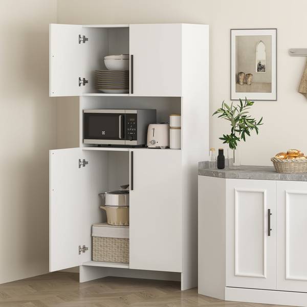 Küchenschrank 83A-230V90WT Weiß - Holzwerkstoff - 40 x 175 x 79 cm