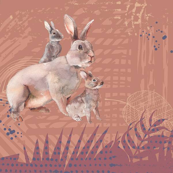 Panorama-Tapete Pikatchoune Pink - Papier - 288 x 270 x 288 cm