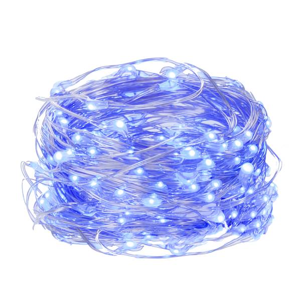 Draht-Lichterkette 200 cm Blau - Kunststoff - 200 x 200 x 200 cm