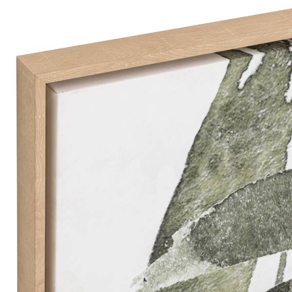 Tableau avec cadre Mosso Blanc - Matière plastique - Bois massif - 84 x 124 x 5 cm