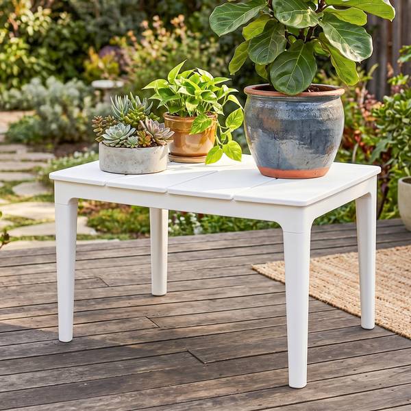 Balkontisch 84G-912V00CW Weiß - Kunststoff - 53 x 39 x 70 cm