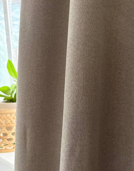 Gardinen Verdunkelend Luna - Ösen Grau - Polyester - 1 x 270 x 140 cm