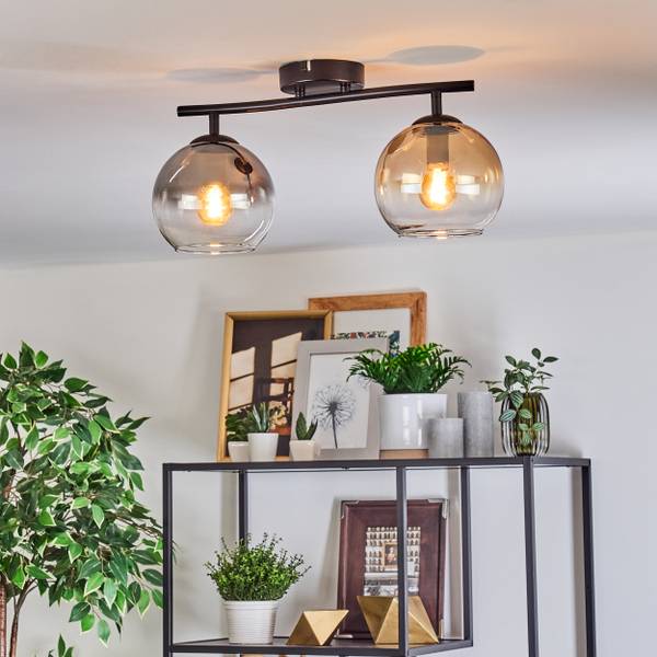 Deckenleuchte Cesaro Grau - Gelb - Metall - 100 x 40 x 100 cm