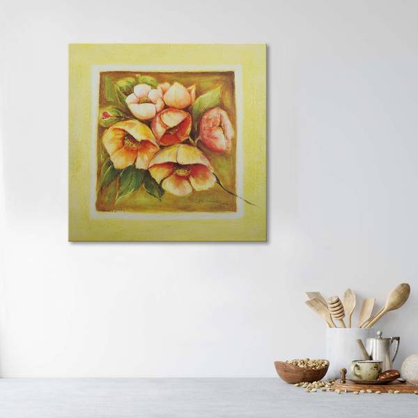 Wandbild sechs blüten 30 x 30 cm