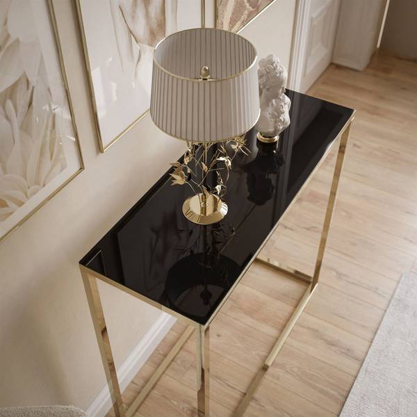 Konsole MODERN 100 GLAS Schwarz - Glas - 100 x 79 x 30 cm
