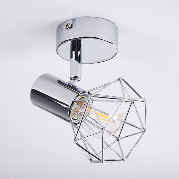 Deckenleuchte Conco Silber - Aluminium - PVC - 10 x 13 x 12 cm