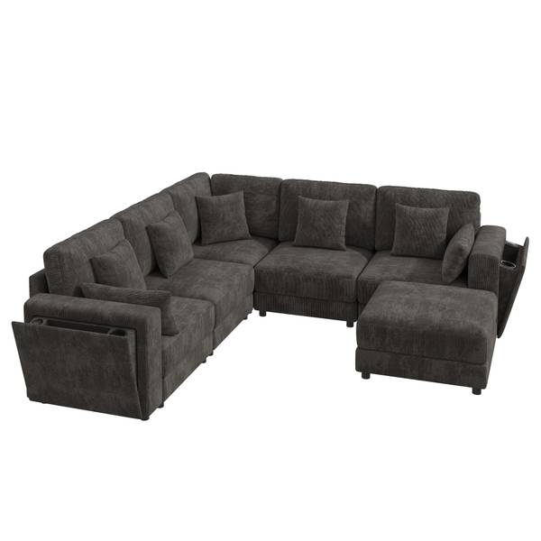 Ecksofa Chen9501Lad Ⅵ Grau