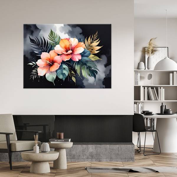 Wandbild Blumen 60 x 40 cm