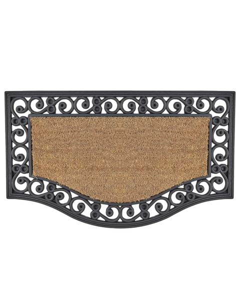 Fussmatte PULAG Schwarz - Blau - Naturfaser - 45 x 75 cm