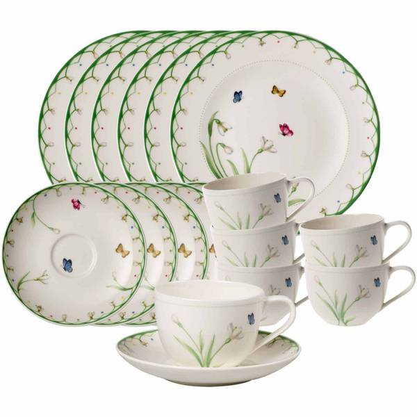 Kaffeeservice Colourful Spring 18-teilig Pinie - 2 x 2 x 2 cm