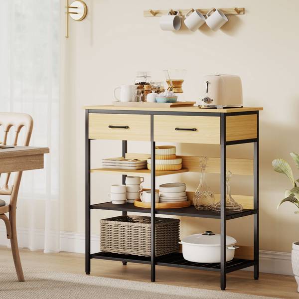 Sideboard 83A-341V90ND Braun - Stahl - 40 x 91 x 90 cm