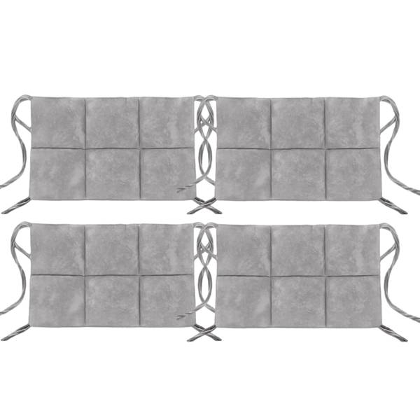Coussin de chaise SPB lot de 4 Gris - Polyester - 30 x 8 x 45 cm
