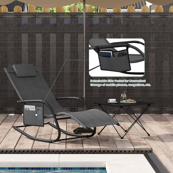 Liegestuhl Mustafa(2er Set) Grau