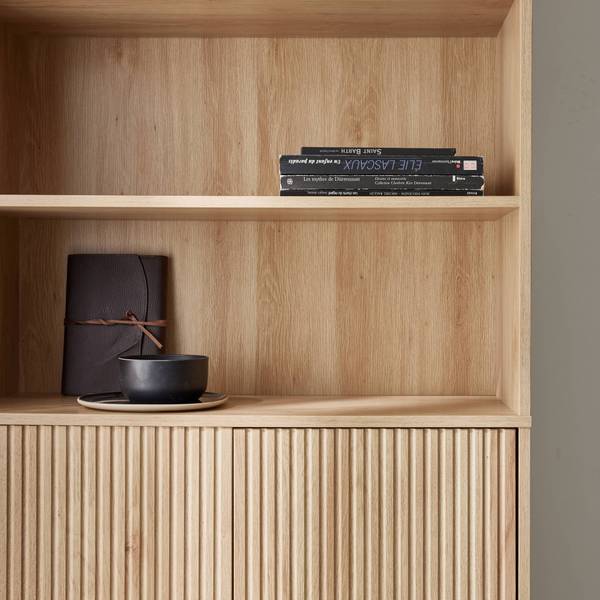 Bücherregal Braga Beige - Holz teilmassiv - 80 x 170 x 29 cm