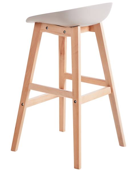 Set van 2 barstoelen MICCO beige - bruin - grijs - textiel - 42 x 85 x 46 cm
