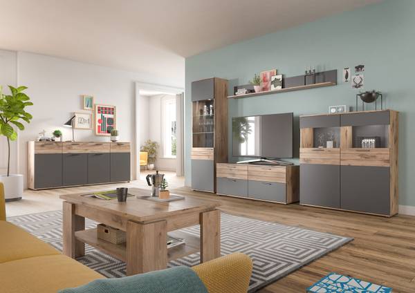 TV Tisch Mason Braun - Holz teilmassiv - 130 x 53 x 47 cm