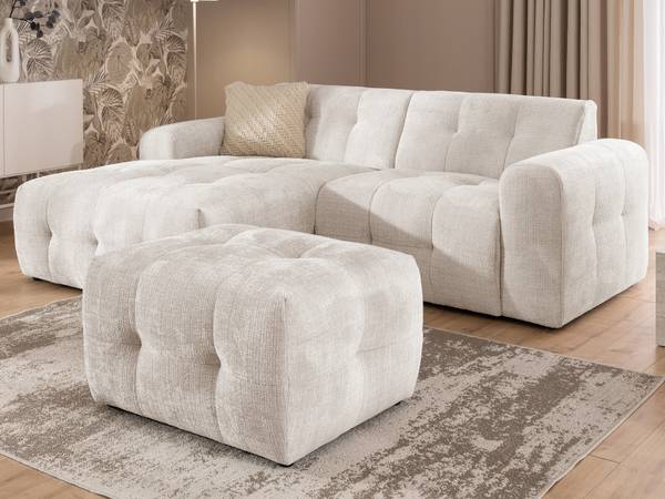 Polsterhocker Kozy Hellbeige