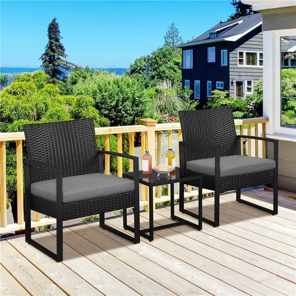 Gartenmöbel-Set ARH24 3er Set Grau