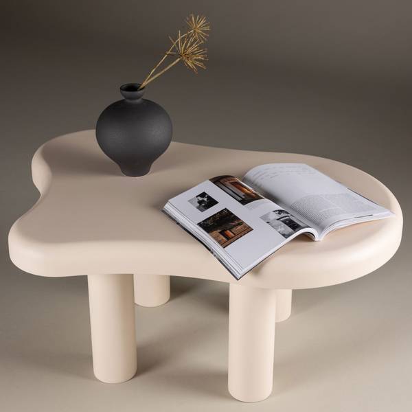 Table basse Stromstad Blanc - Bois manufacturé - 100 x 45 x 71 cm