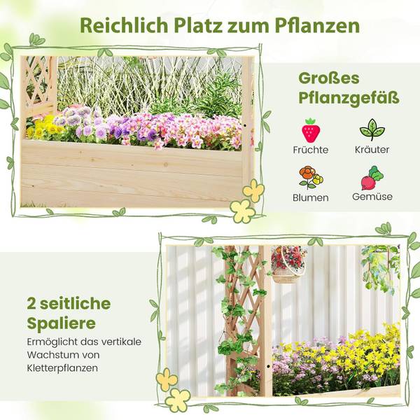Hochbeet SF6643DE Braun - Massivholz - 40 x 103 x 115 cm