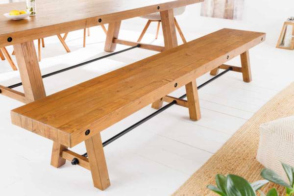 Sitzbank FINCA Braun - Eisen - 240 x 46 x 40 cm