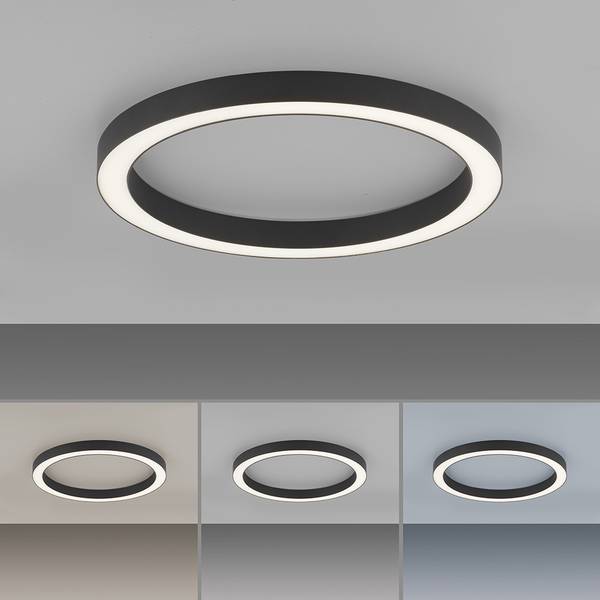 LED Deckenlampe PURE Lines Round Anthrazit - 50 x 50 cm