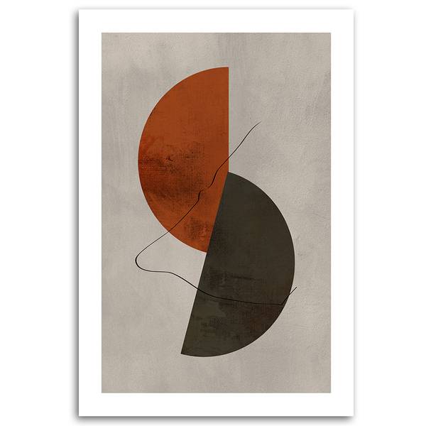 Tableau déco demi-cercles de style boho 80 x 120 cm