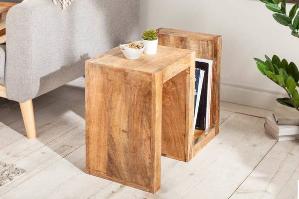 Beistelltisch S Braun - Massivholz - 45 x 60 x 30 cm
