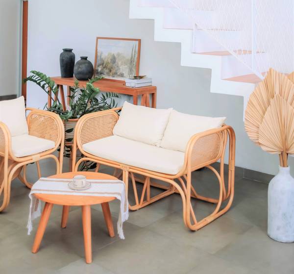 Sofa MOROTAI Braun - Rattan - 117 x 71 x 73 cm