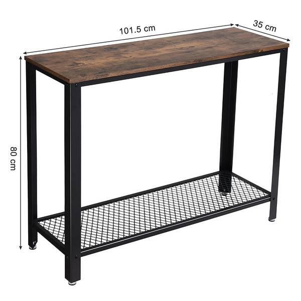 Konsole Schwarz - Holzwerkstoff - Metall - 101 x 80 x 35 cm